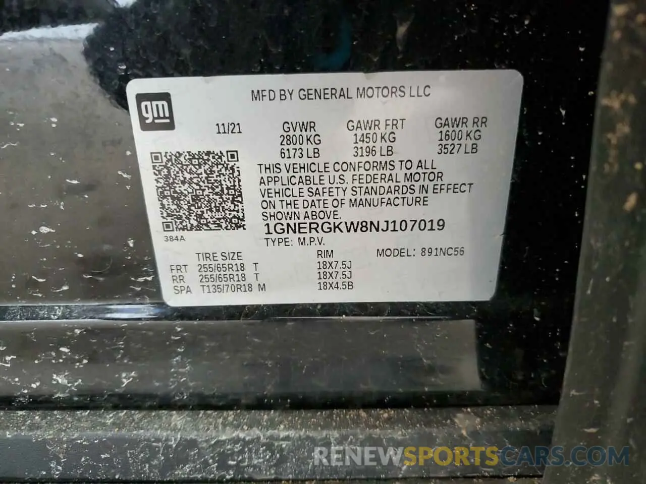 13 fotografías del automóvil dañado 1GNERGKW8NJ107019 CHEVROLET TRAVERSE 2022