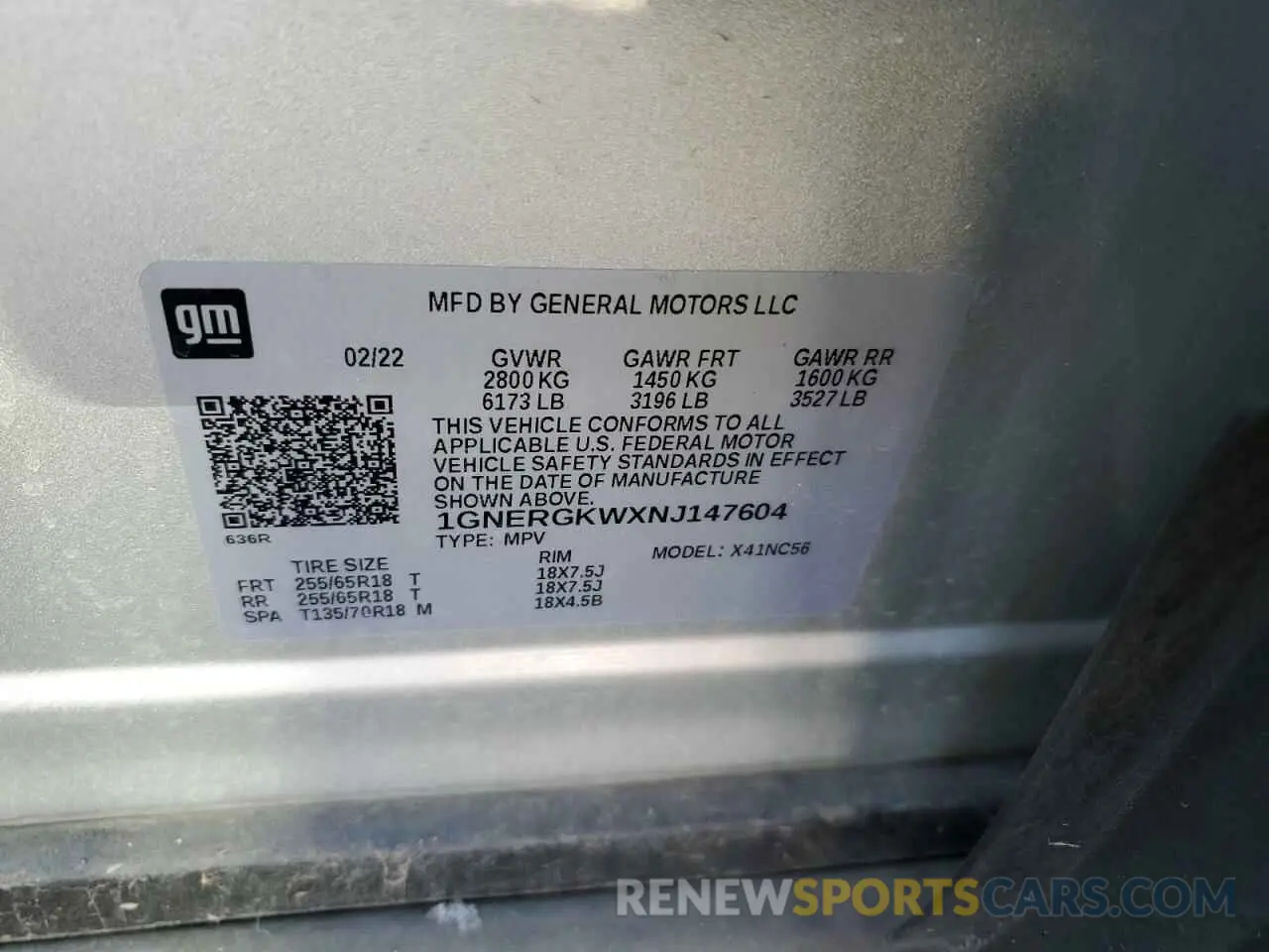 13 fotografías del automóvil dañado 1GNERGKWXNJ147604 CHEVROLET TRAVERSE 2022