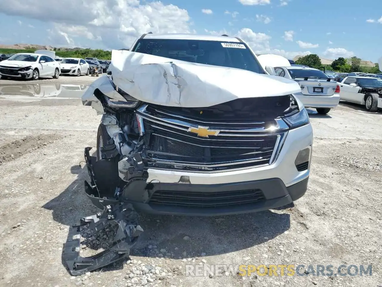 5 fotografías del automóvil dañado 1GNERHKW0NJ134186 CHEVROLET TRAVERSE 2022