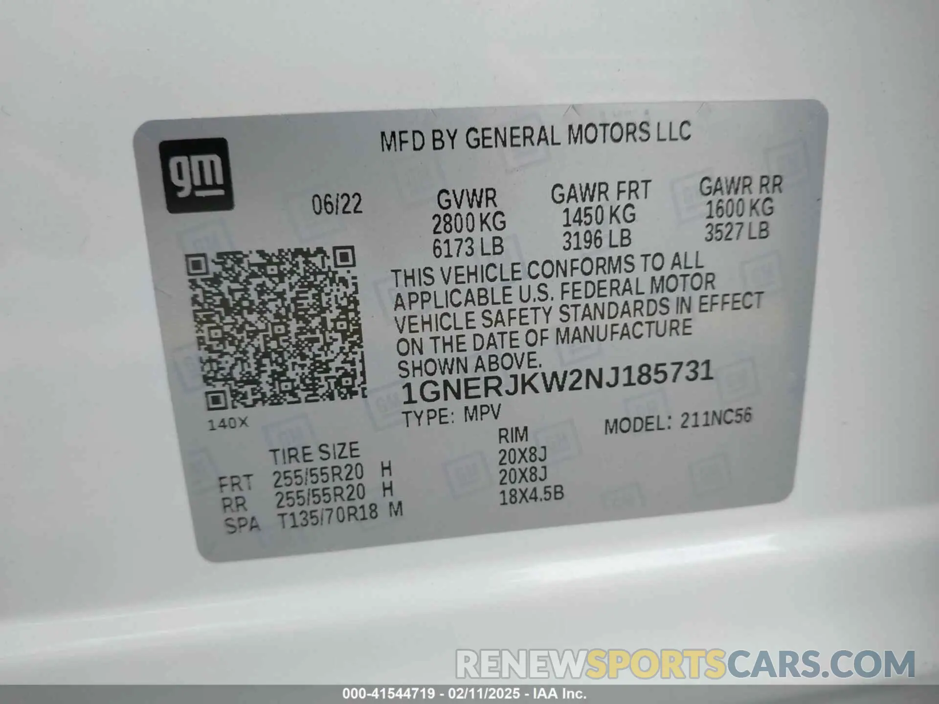 9 fotografías del automóvil dañado 1GNERJKW2NJ185731 CHEVROLET TRAVERSE 2022