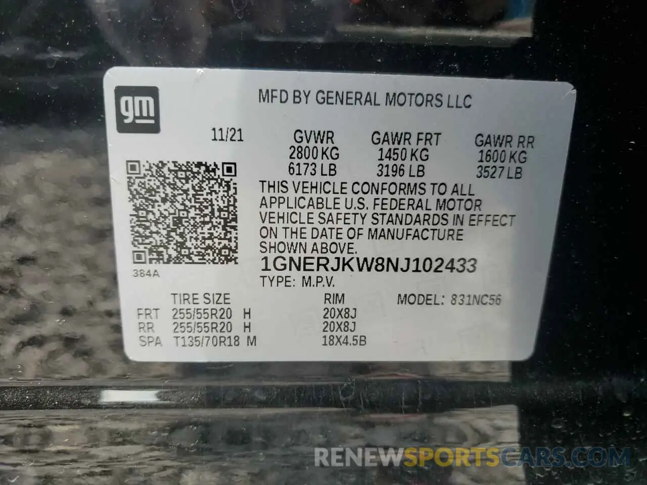 14 fotografías del automóvil dañado 1GNERJKW8NJ102433 CHEVROLET TRAVERSE 2022