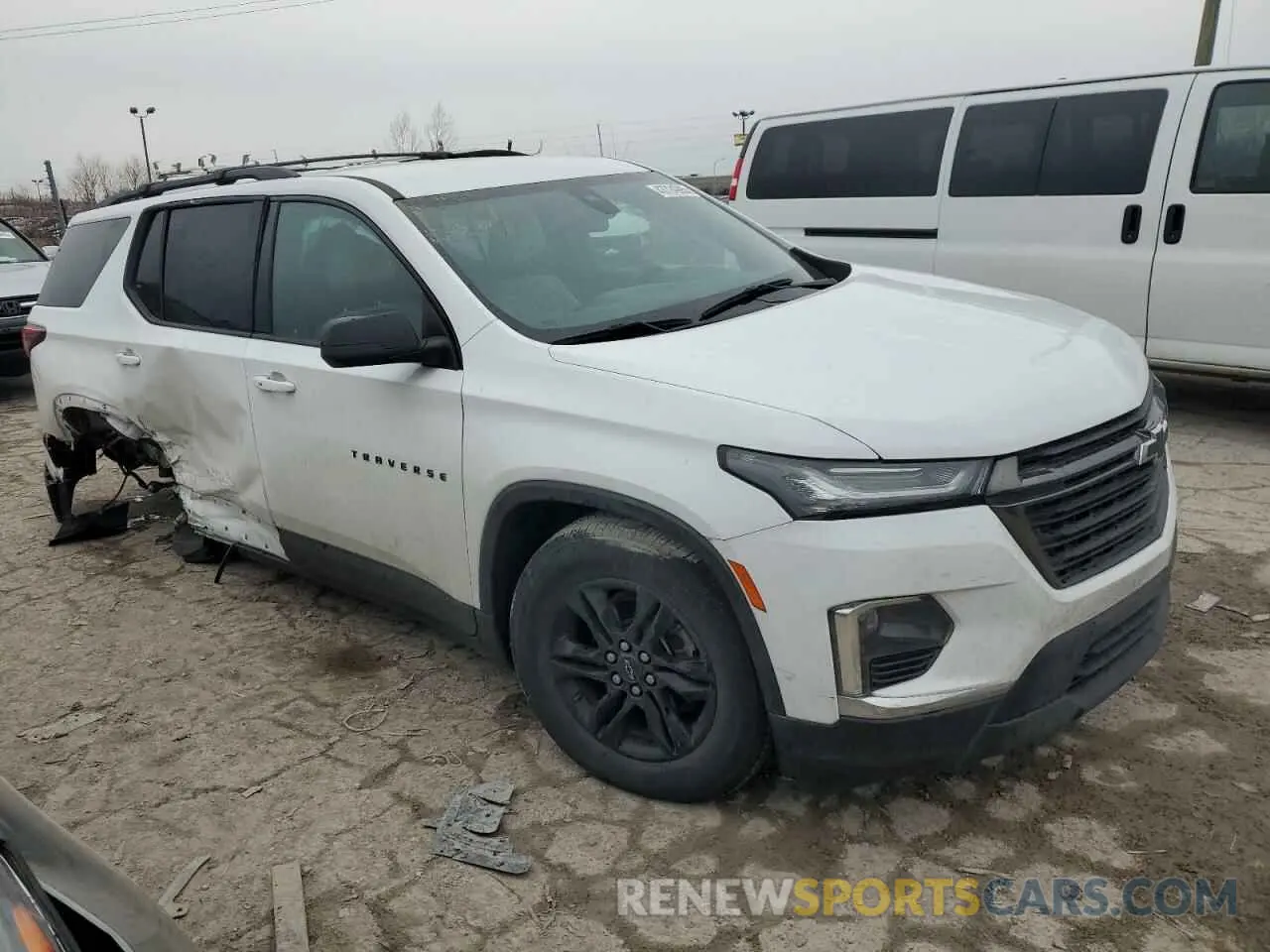 4 fotografías del automóvil dañado 1GNEVFKW3NJ116247 CHEVROLET TRAVERSE 2022