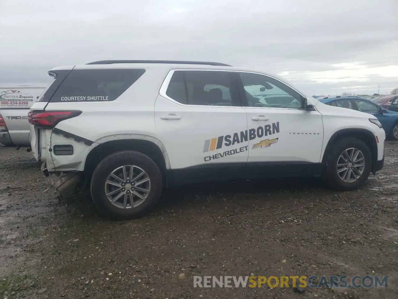 3 fotografías del automóvil dañado 1GNEVGKW0NJ193132 CHEVROLET TRAVERSE 2022