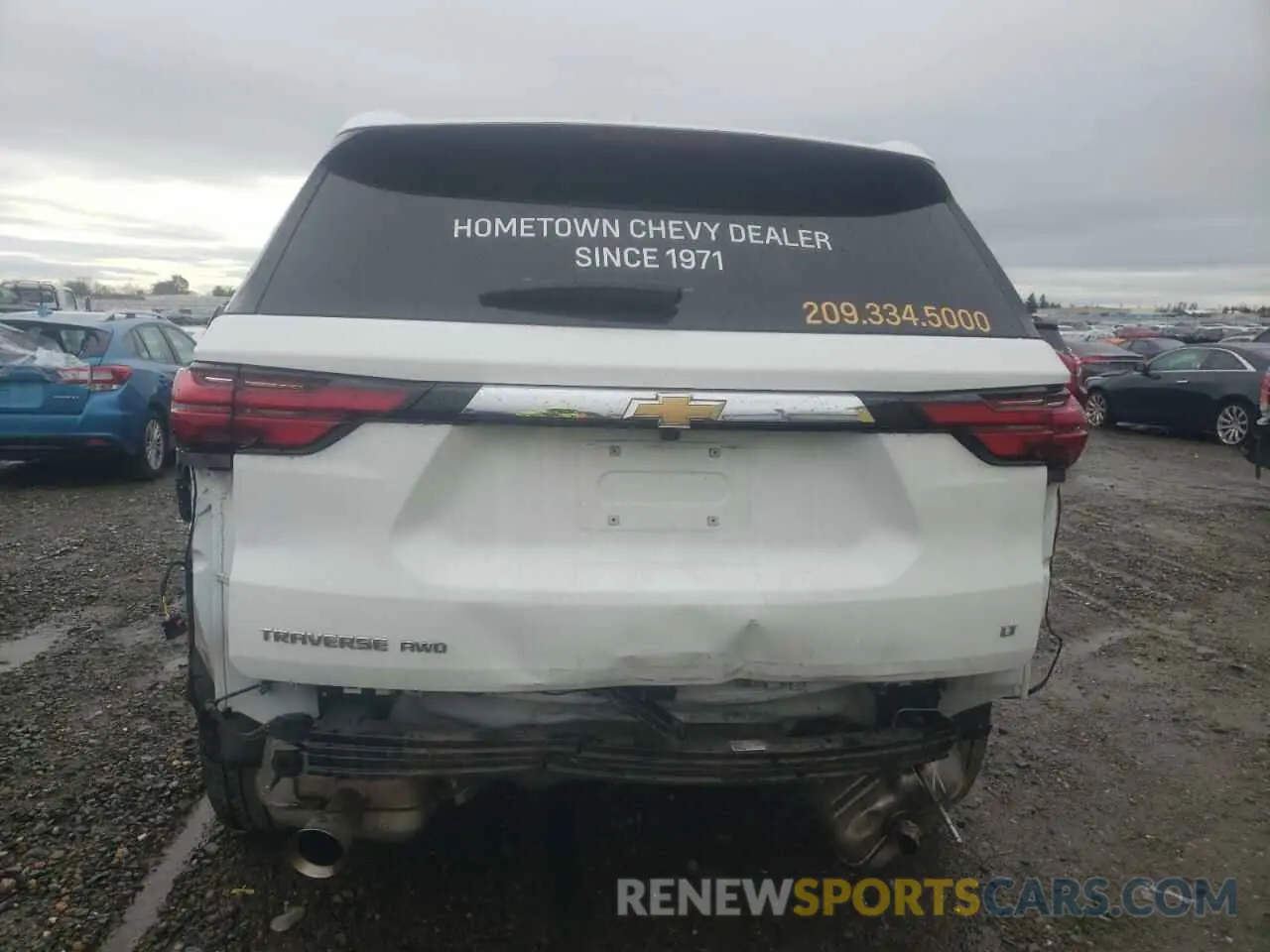 6 fotografías del automóvil dañado 1GNEVGKW0NJ193132 CHEVROLET TRAVERSE 2022