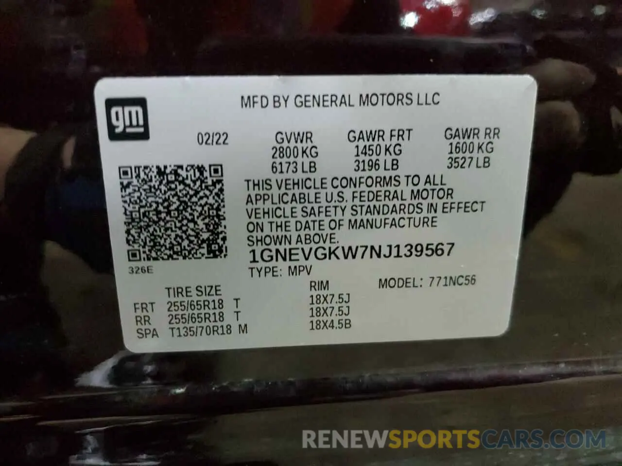 13 fotografías del automóvil dañado 1GNEVGKW7NJ139567 CHEVROLET TRAVERSE 2022