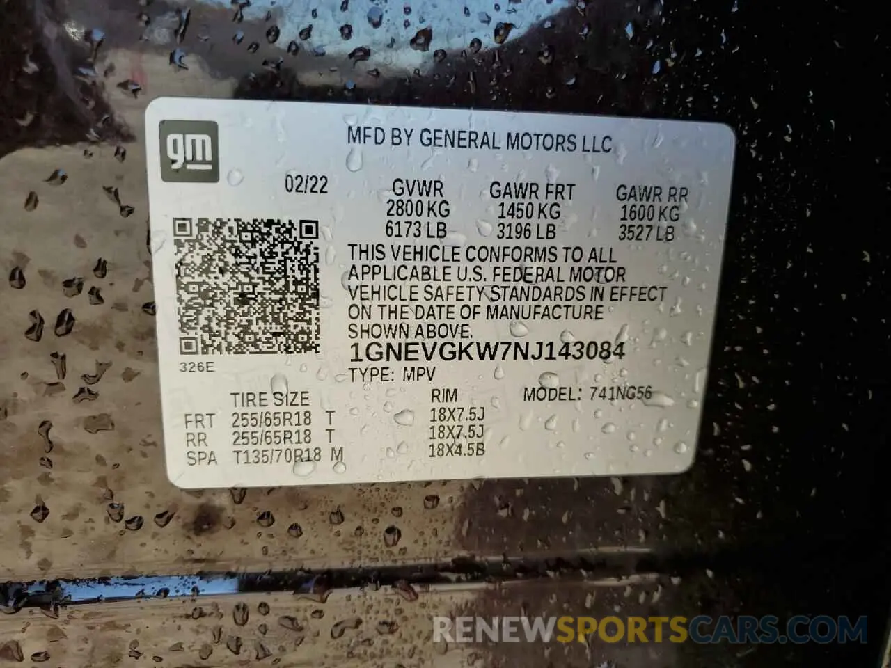 13 fotografías del automóvil dañado 1GNEVGKW7NJ143084 CHEVROLET TRAVERSE 2022