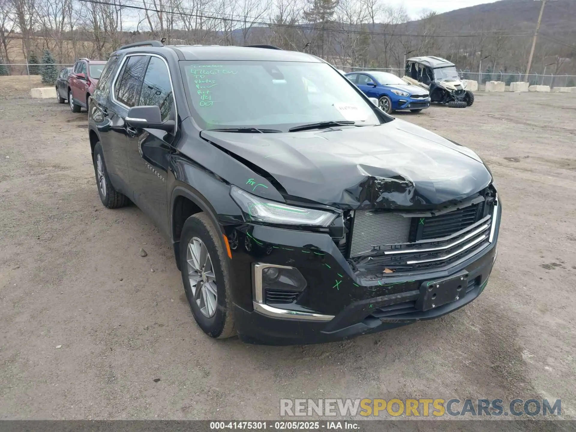 1 fotografías del automóvil dañado 1GNEVGKW9NJ187846 CHEVROLET TRAVERSE 2022