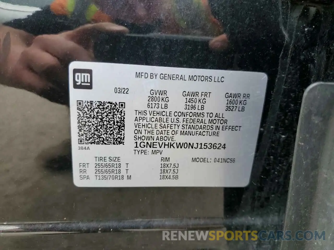 14 fotografías del automóvil dañado 1GNEVHKW0NJ153624 CHEVROLET TRAVERSE 2022
