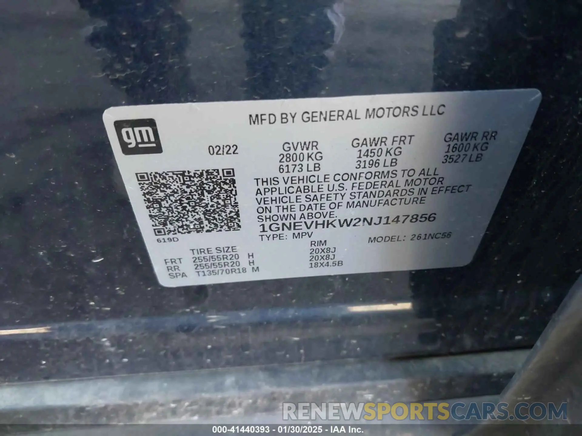 9 fotografías del automóvil dañado 1GNEVHKW2NJ147856 CHEVROLET TRAVERSE 2022