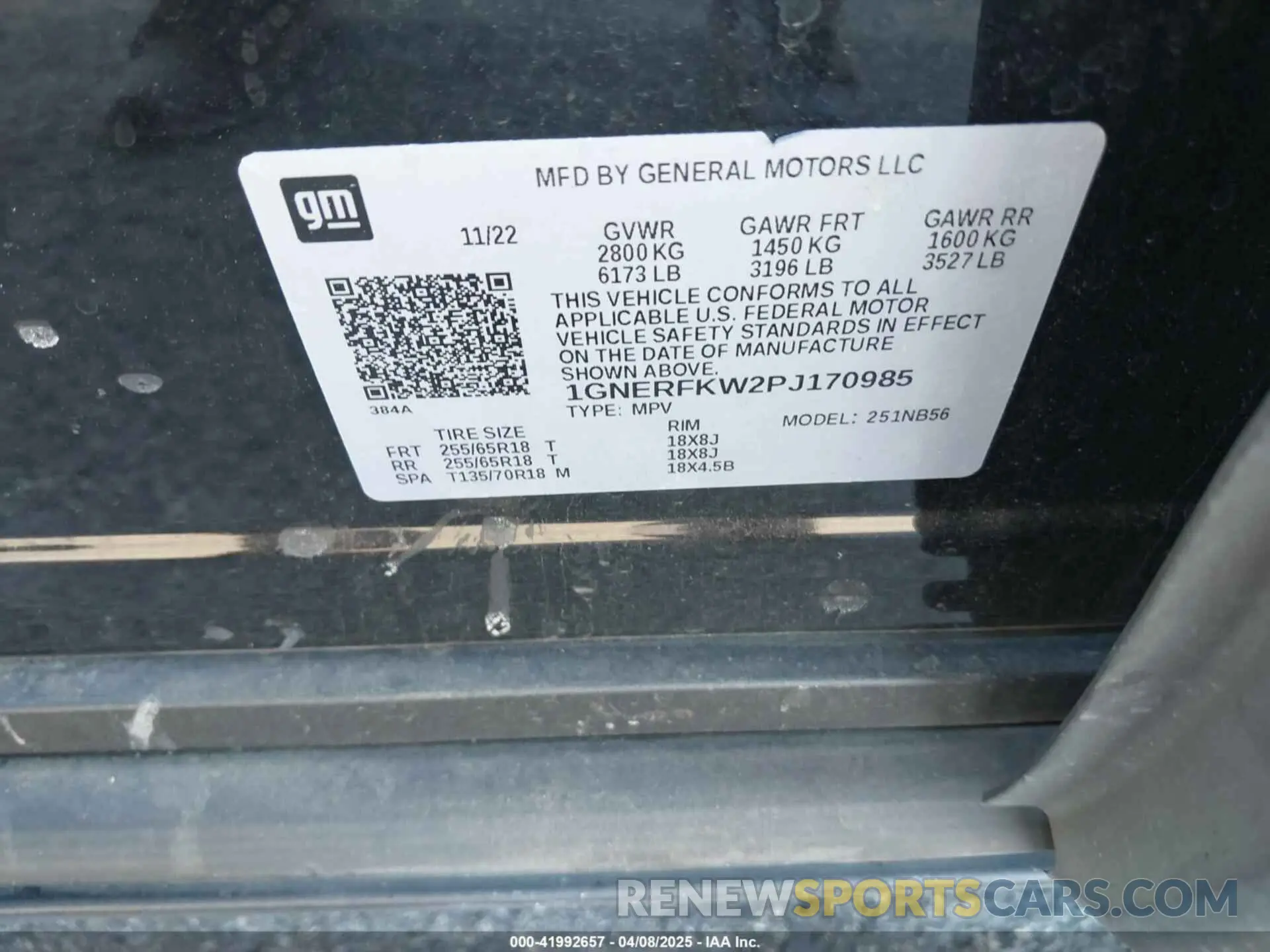 9 fotografías del automóvil dañado 1GNERFKW2PJ170985 CHEVROLET TRAVERSE 2023