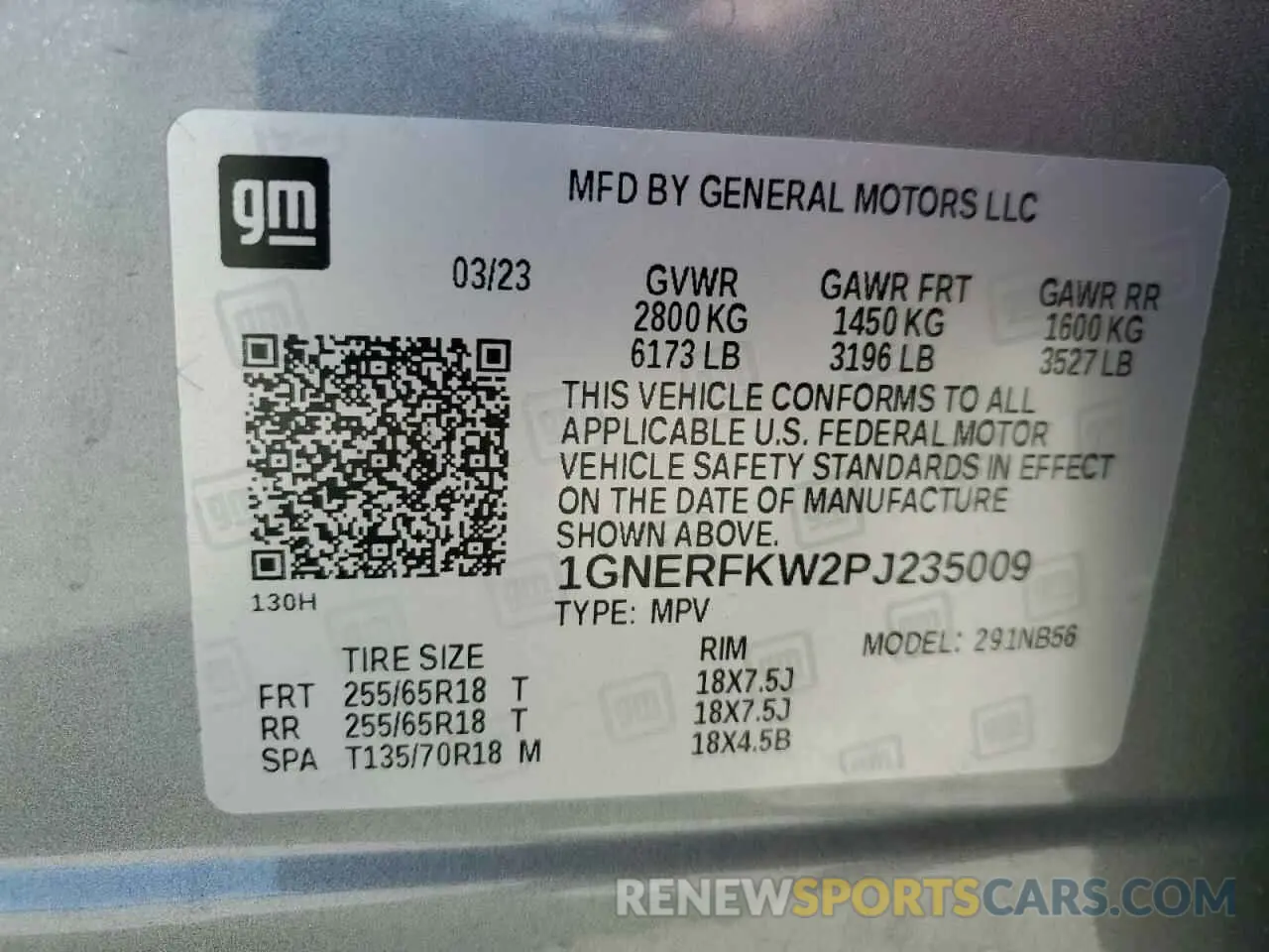 14 fotografías del automóvil dañado 1GNERFKW2PJ235009 CHEVROLET TRAVERSE 2023