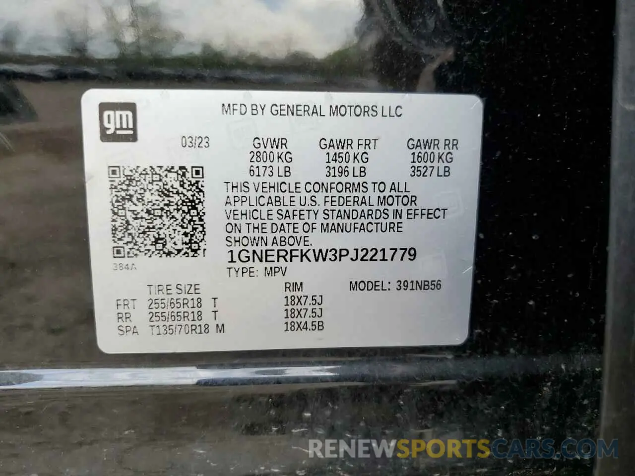 13 fotografías del automóvil dañado 1GNERFKW3PJ221779 CHEVROLET TRAVERSE 2023