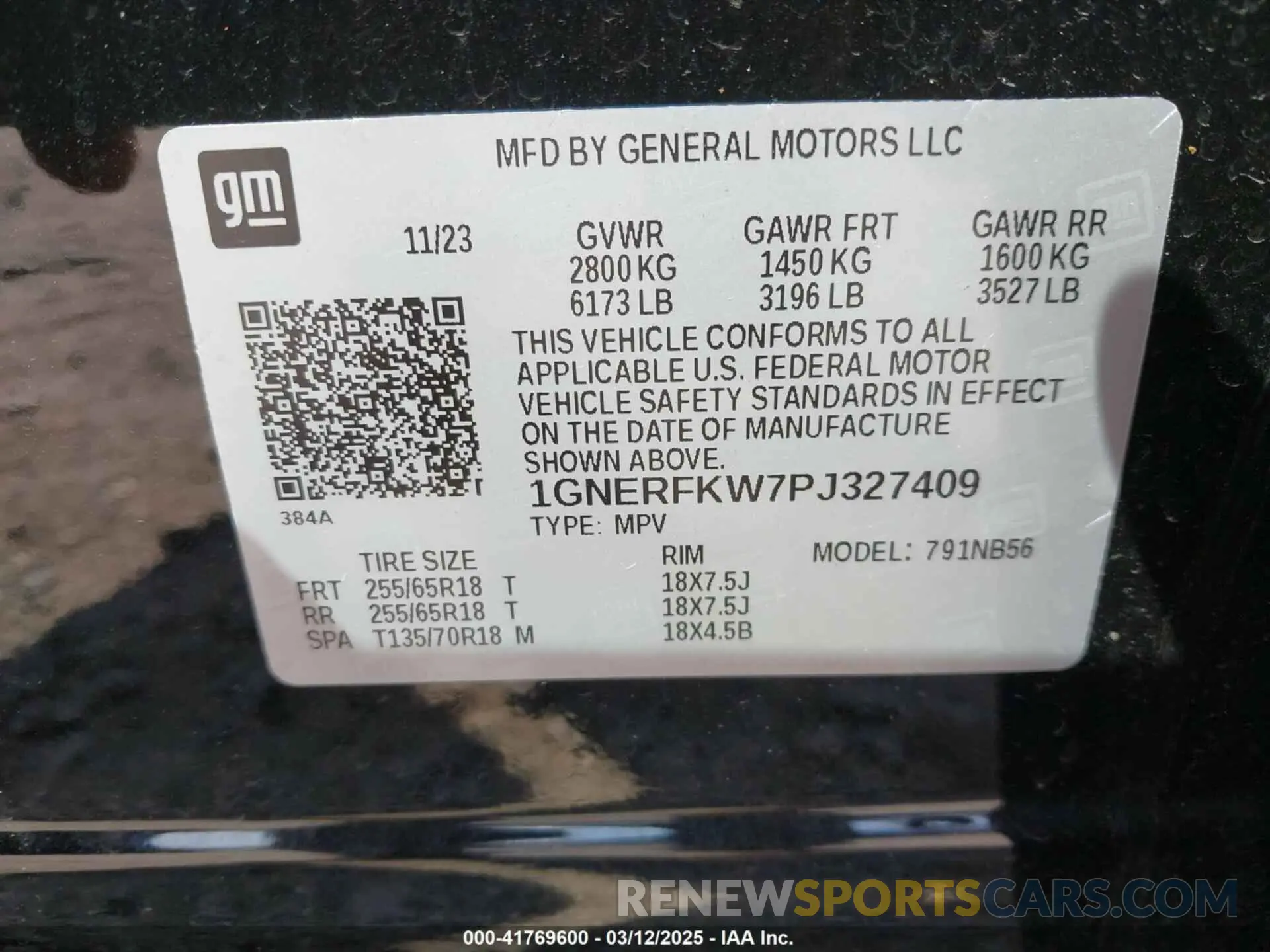 9 fotografías del automóvil dañado 1GNERFKW7PJ327409 CHEVROLET TRAVERSE 2023