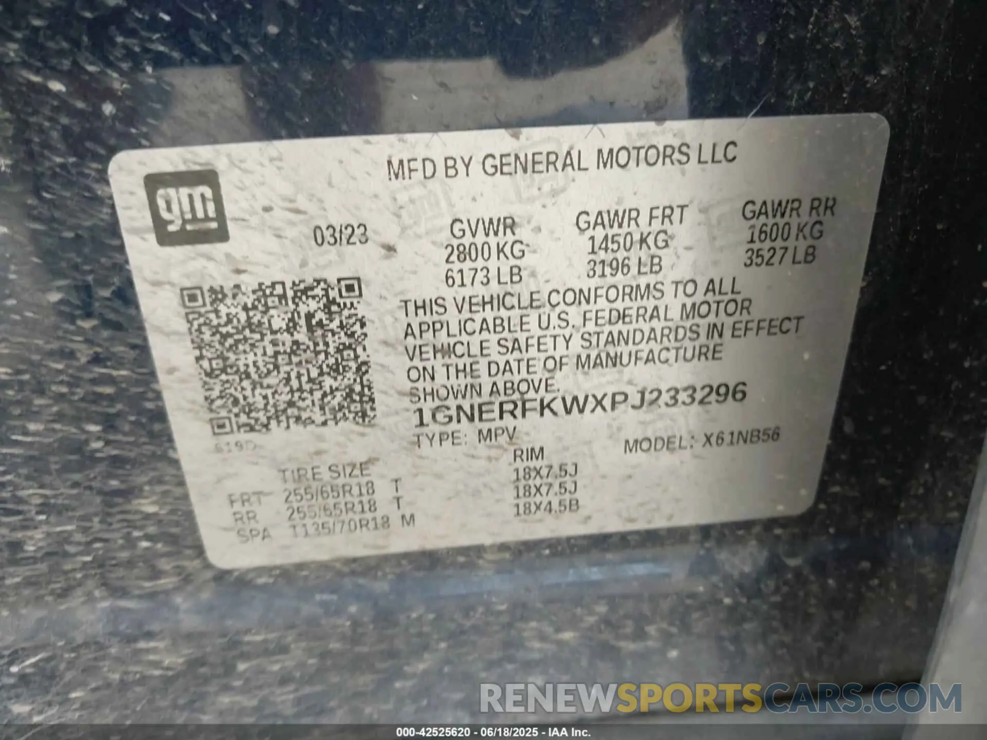 9 fotografías del automóvil dañado 1GNERFKWXPJ233296 CHEVROLET TRAVERSE 2023