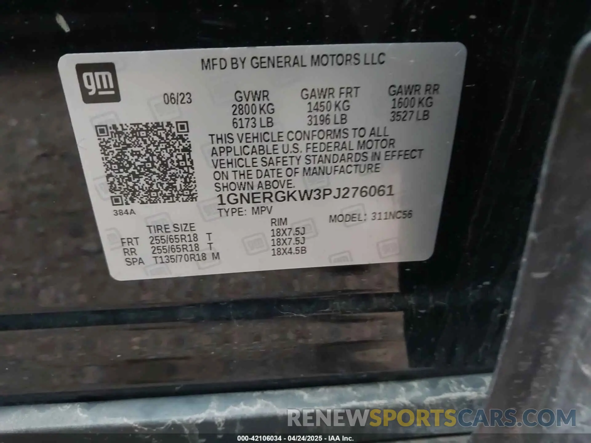 9 fotografías del automóvil dañado 1GNERGKW3PJ276061 CHEVROLET TRAVERSE 2023