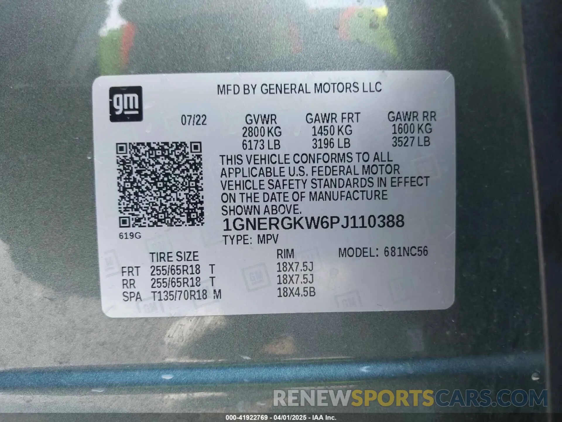 9 fotografías del automóvil dañado 1GNERGKW6PJ110388 CHEVROLET TRAVERSE 2023