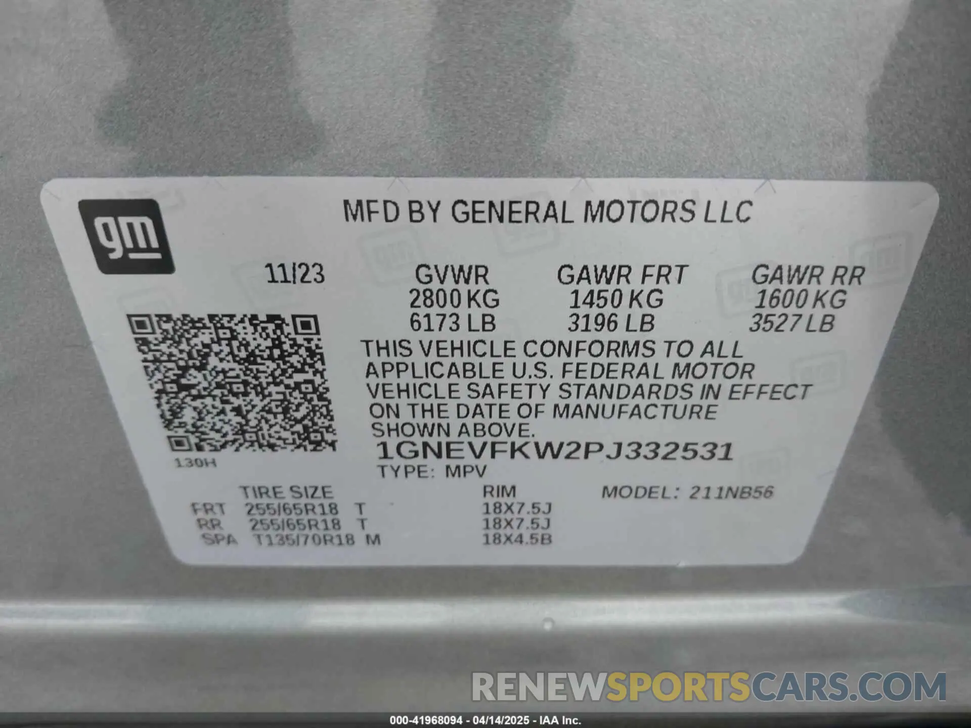 9 fotografías del automóvil dañado 1GNEVFKW2PJ332531 CHEVROLET TRAVERSE 2023