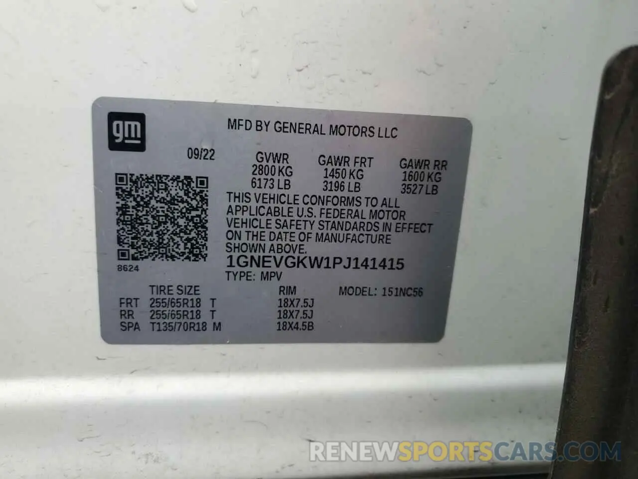 13 fotografías del automóvil dañado 1GNEVGKW1PJ141415 CHEVROLET TRAVERSE 2023