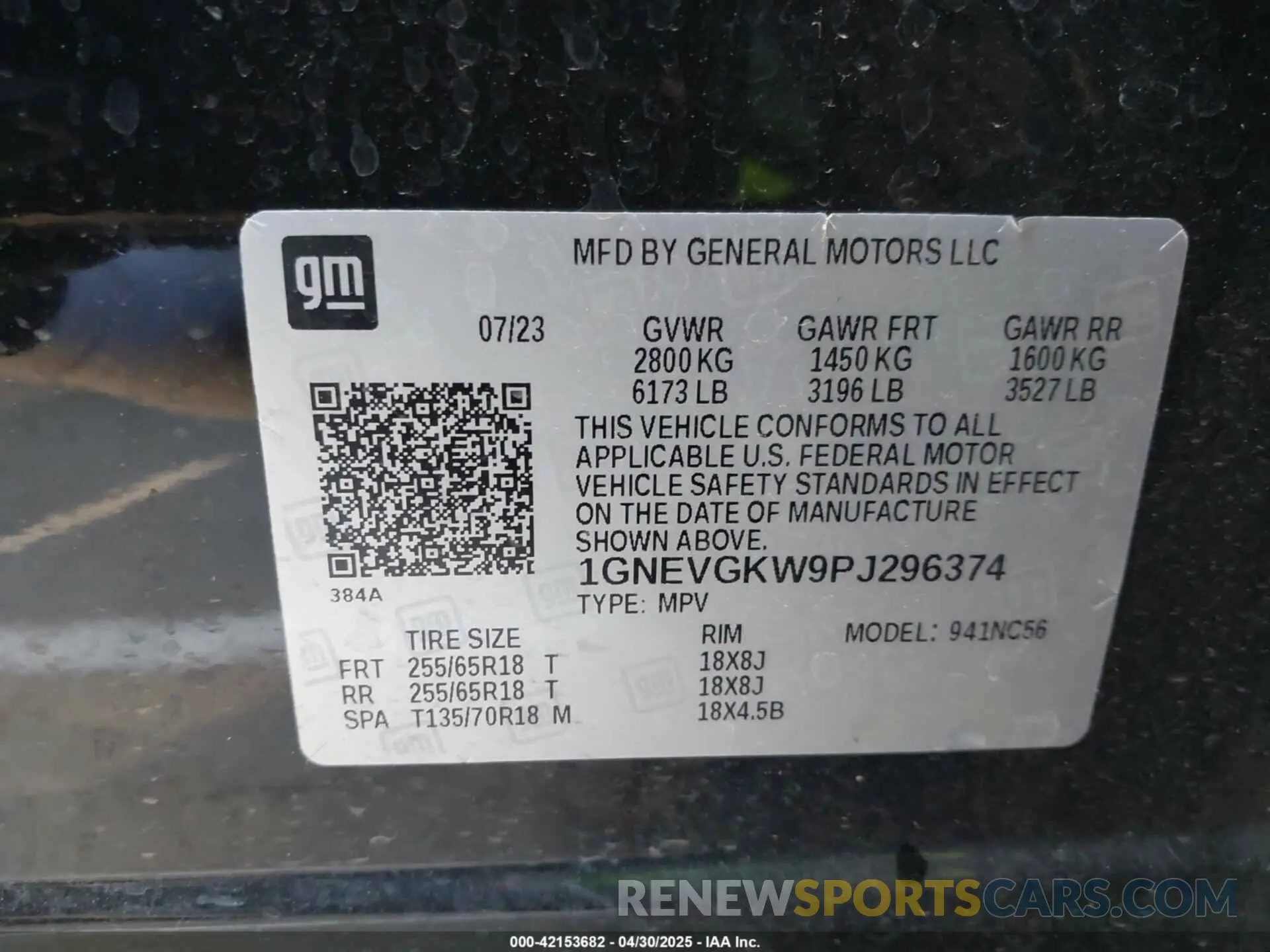 9 fotografías del automóvil dañado 1GNEVGKW9PJ296374 CHEVROLET TRAVERSE 2023