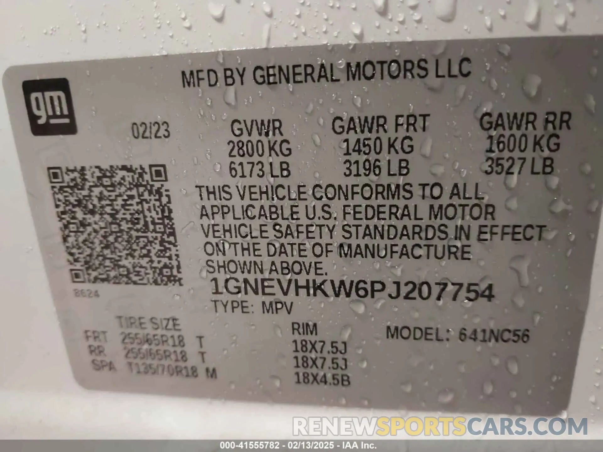 9 fotografías del automóvil dañado 1GNEVHKW6PJ207754 CHEVROLET TRAVERSE 2023