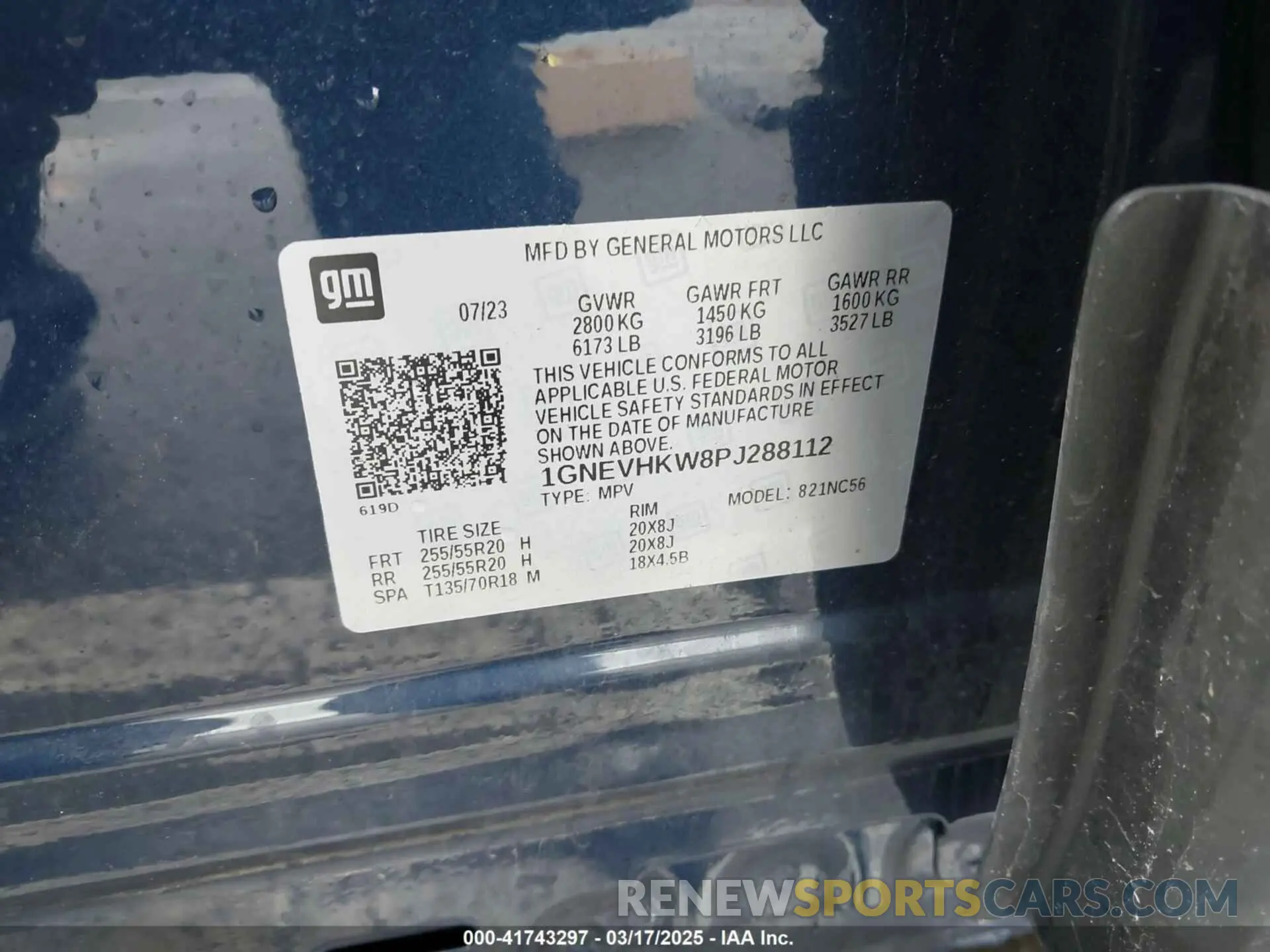 9 fotografías del automóvil dañado 1GNEVHKW8PJ288112 CHEVROLET TRAVERSE 2023