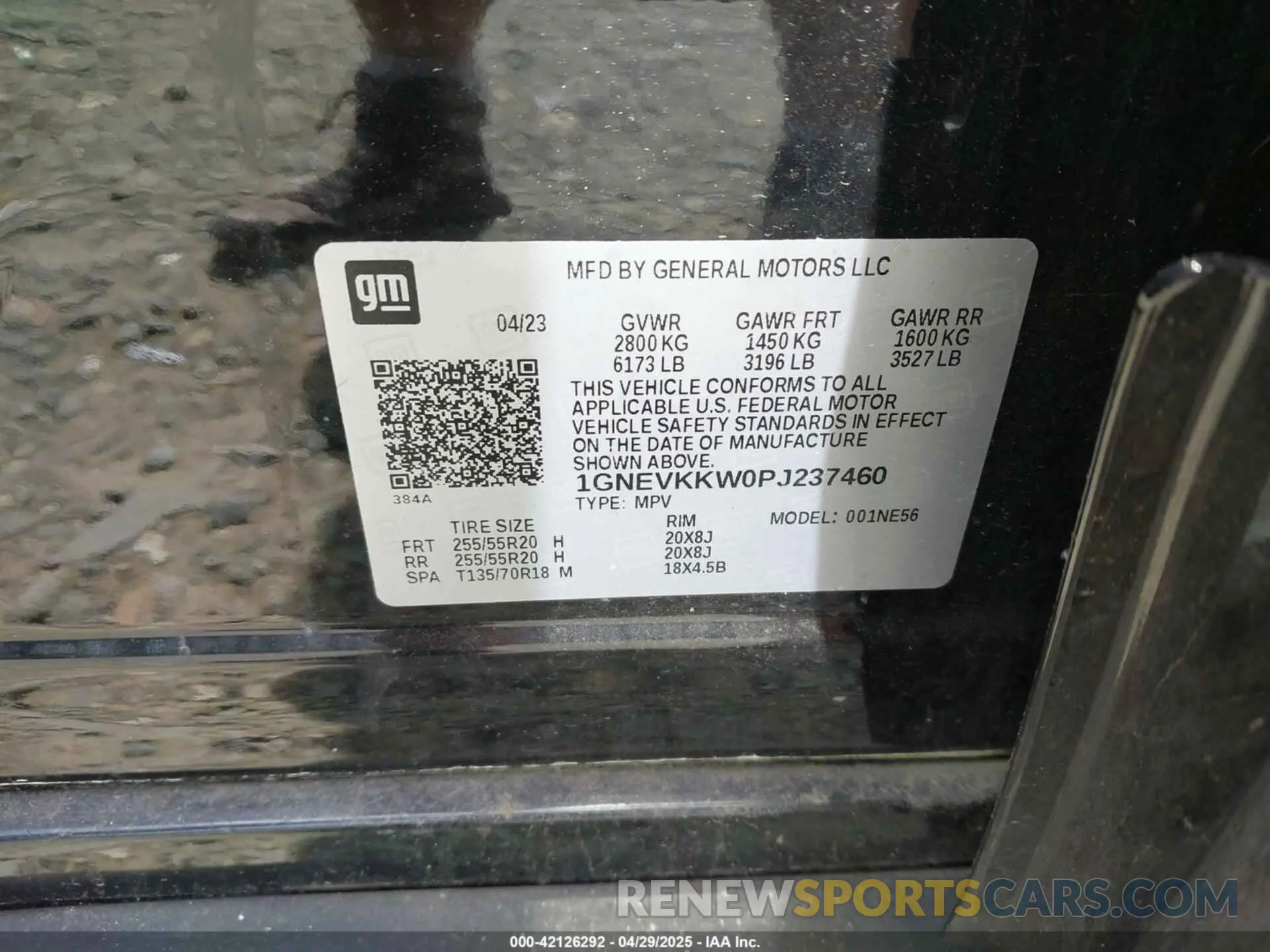 9 fotografías del automóvil dañado 1GNEVKKW0PJ237460 CHEVROLET TRAVERSE 2023