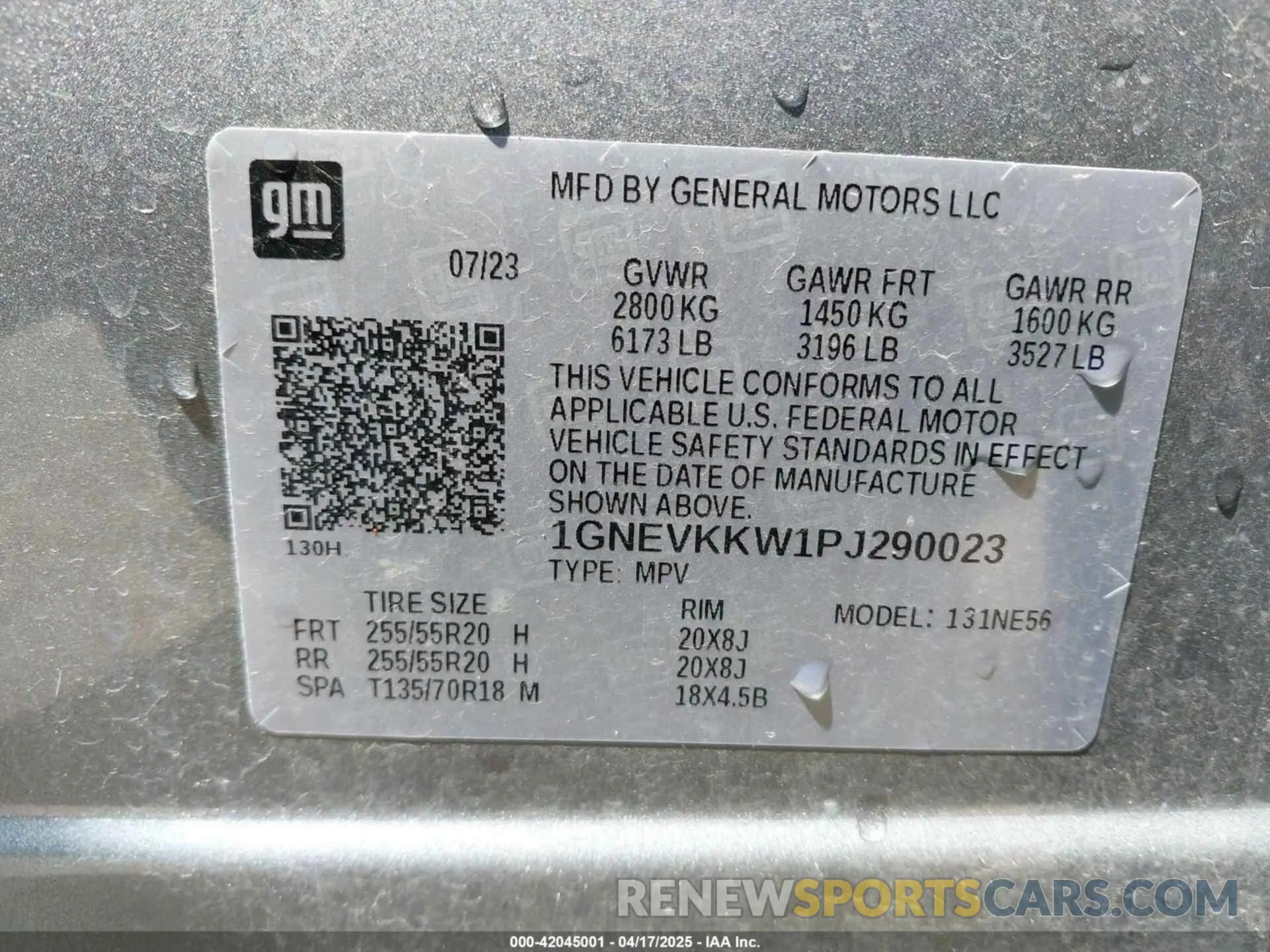 9 fotografías del automóvil dañado 1GNEVKKW1PJ290023 CHEVROLET TRAVERSE 2023