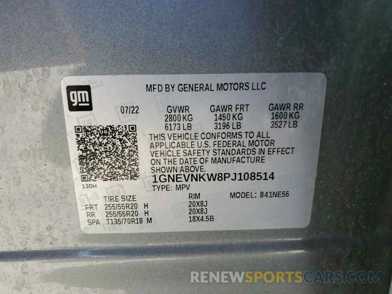 14 fotografías del automóvil dañado 1GNEVNKW8PJ108514 CHEVROLET TRAVERSE 2023