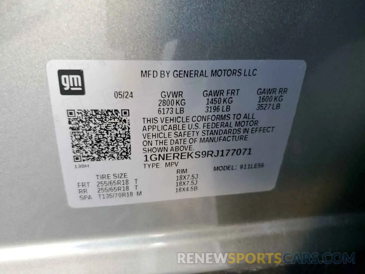 14 fotografías del automóvil dañado 1GNEREKS9RJ177071 CHEVROLET TRAVERSE 2024