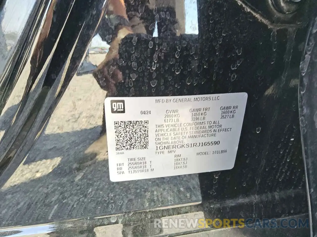 13 fotografías del automóvil dañado 1GNERGKS1RJ165590 CHEVROLET TRAVERSE 2024