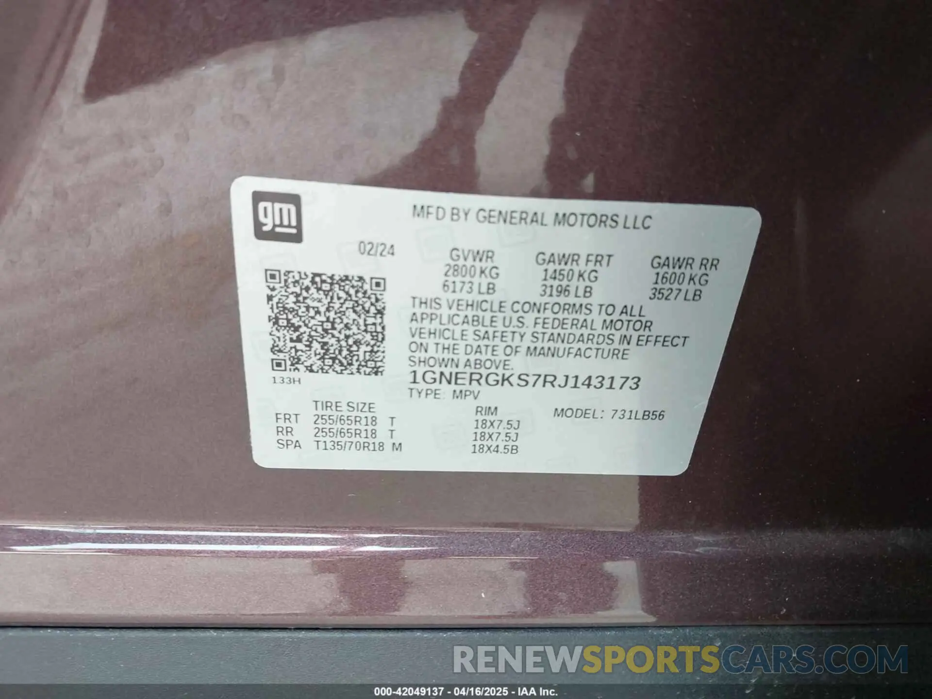 9 fotografías del automóvil dañado 1GNERGKS7RJ143173 CHEVROLET TRAVERSE 2024