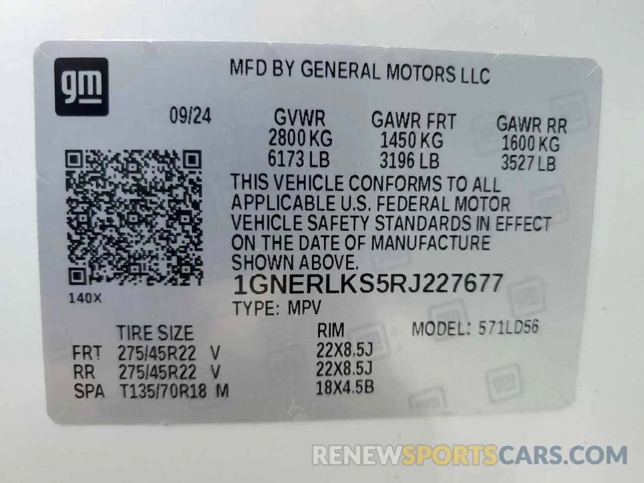 13 fotografías del automóvil dañado 1GNERLKS5RJ227677 CHEVROLET TRAVERSE 2024