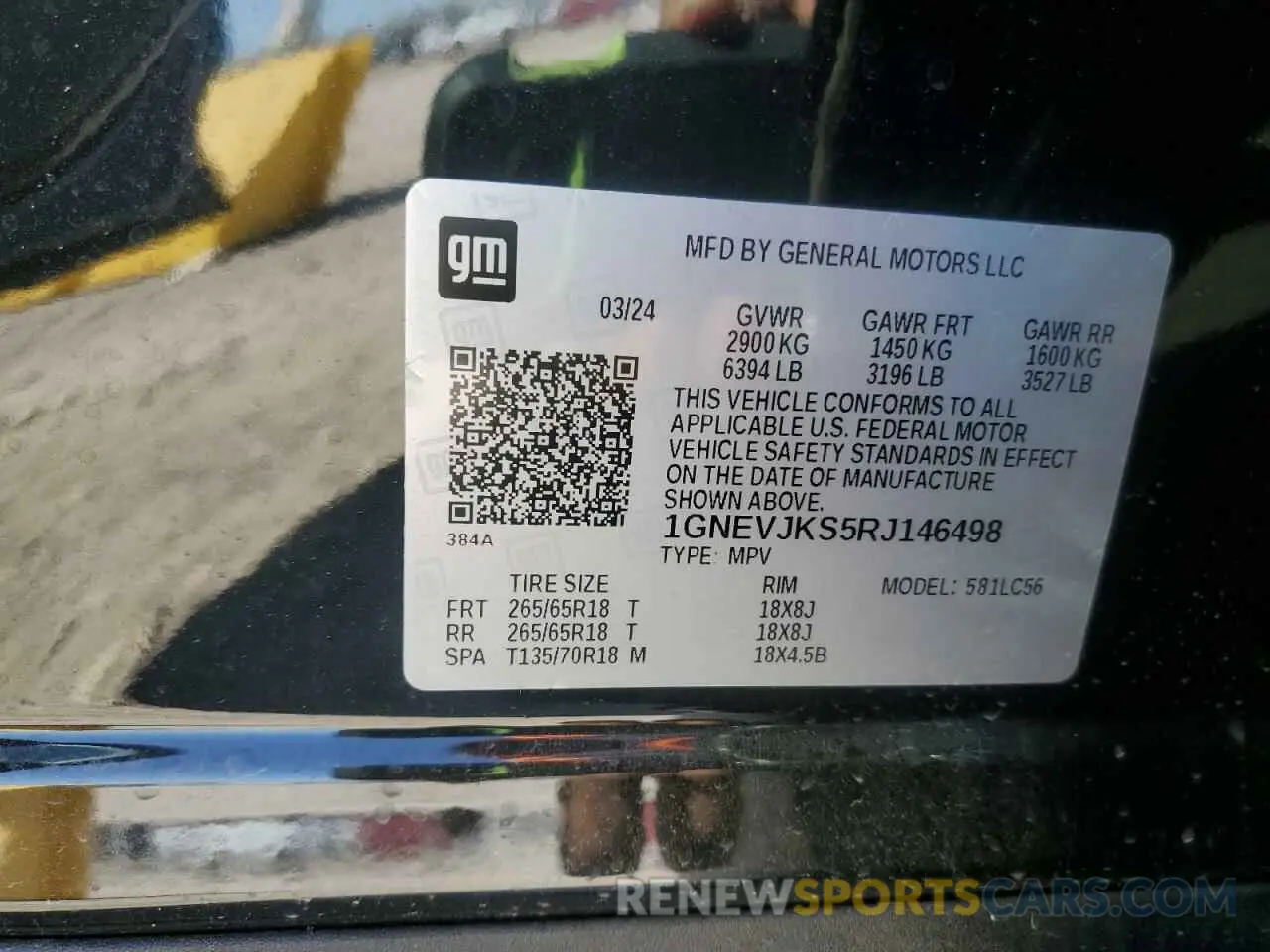 13 fotografías del automóvil dañado 1GNEVJKS5RJ146498 CHEVROLET TRAVERSE 2024