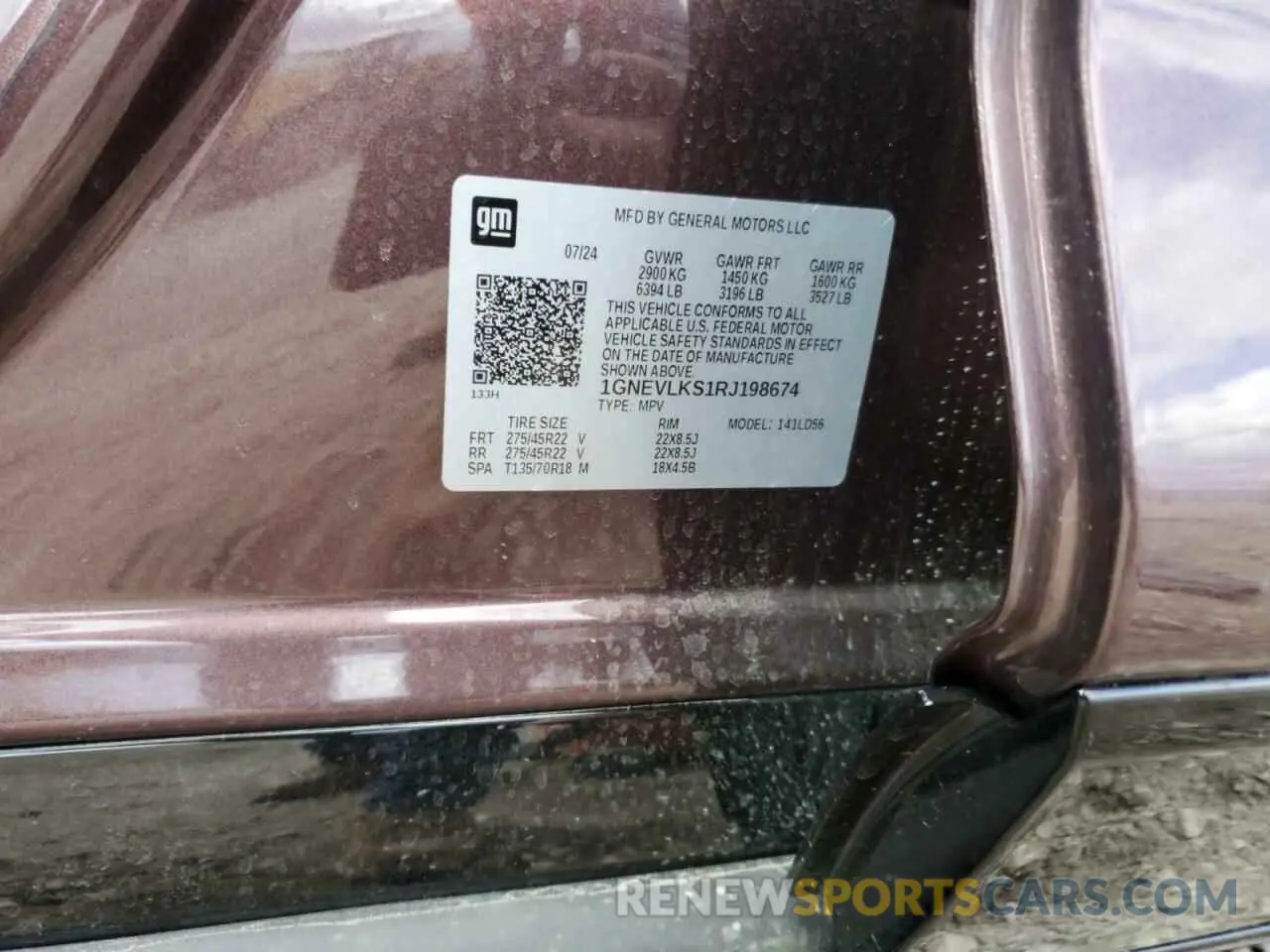 13 fotografías del automóvil dañado 1GNEVLKS1RJ198674 CHEVROLET TRAVERSE 2024