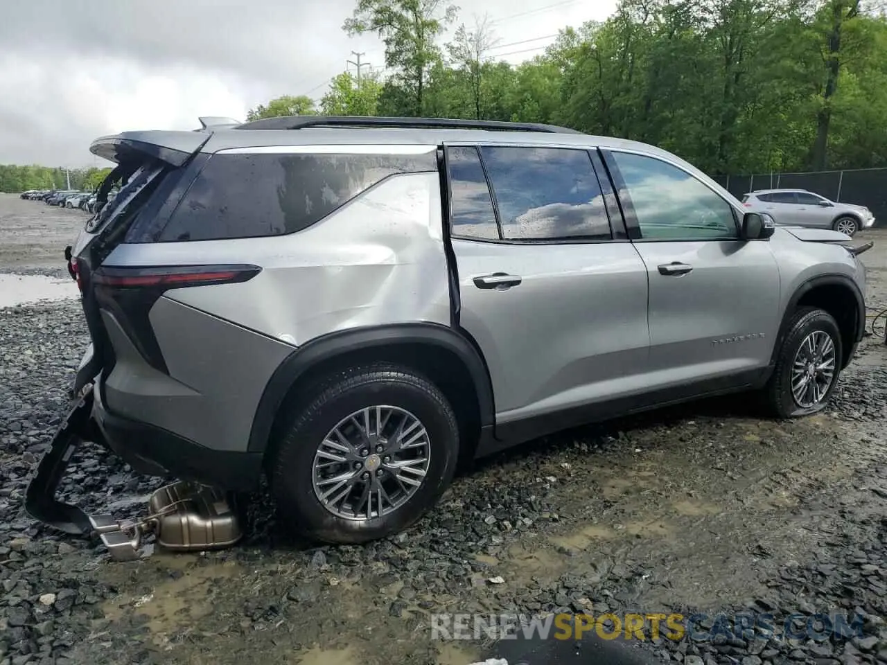 3 fotografías del automóvil dañado 1GNERGRS9SJ155904 CHEVROLET TRAVERSE 2025