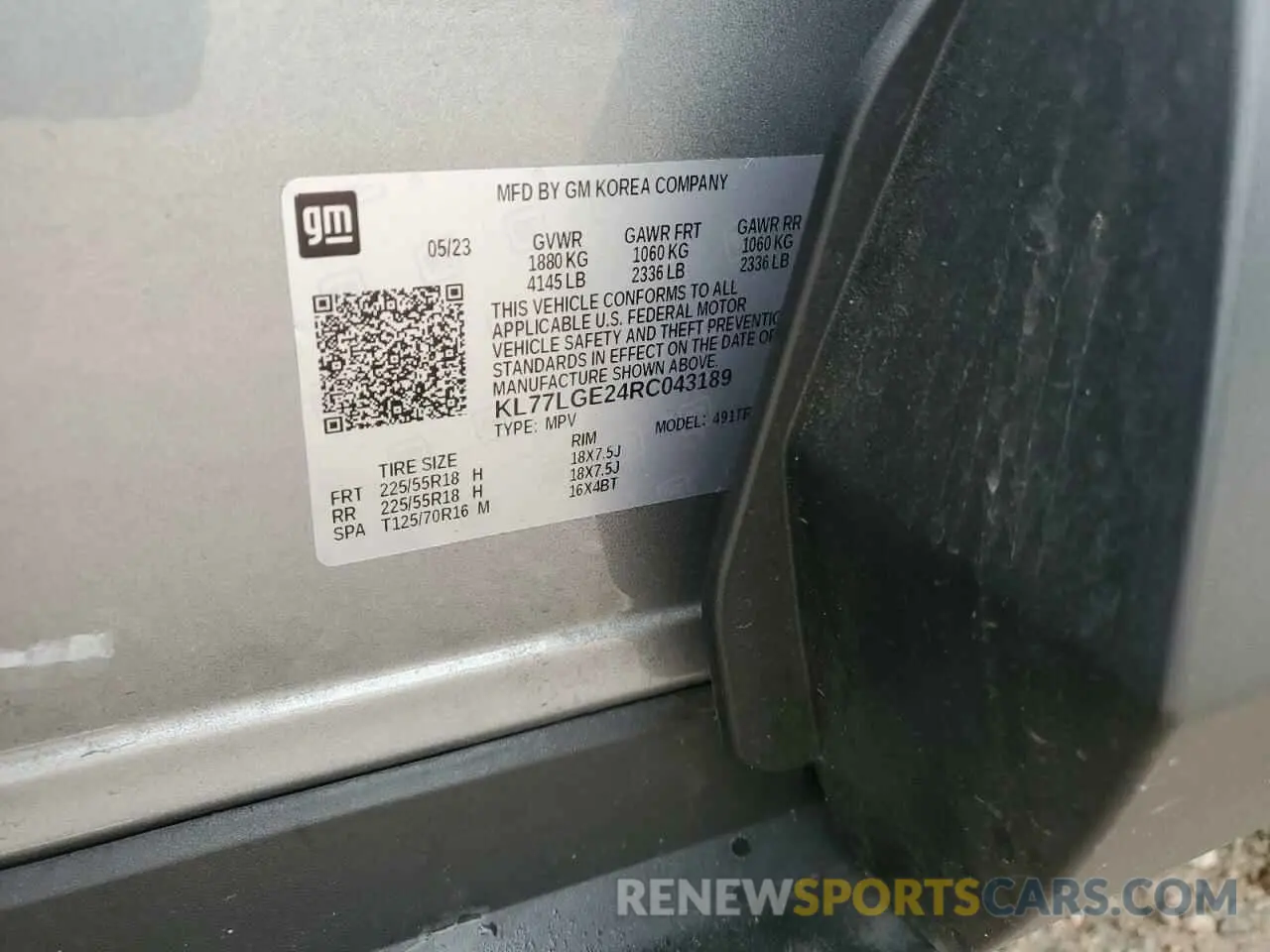 13 fotografías del automóvil dañado KL77LGE24RC043189 CHEVROLET TRAX 1RS 2024