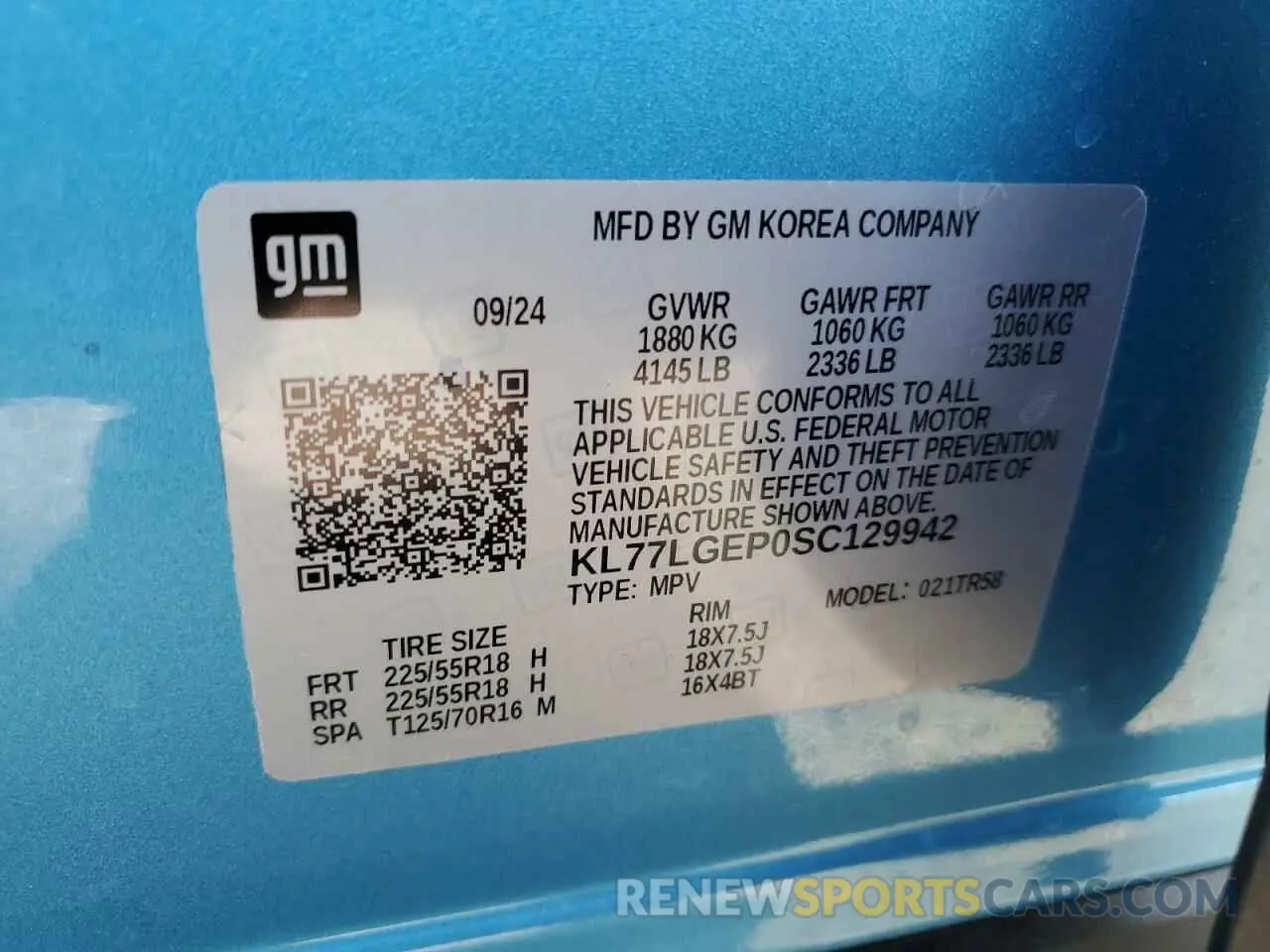 14 fotografías del automóvil dañado KL77LGEP0SC129942 CHEVROLET TRAX 1RS 2025