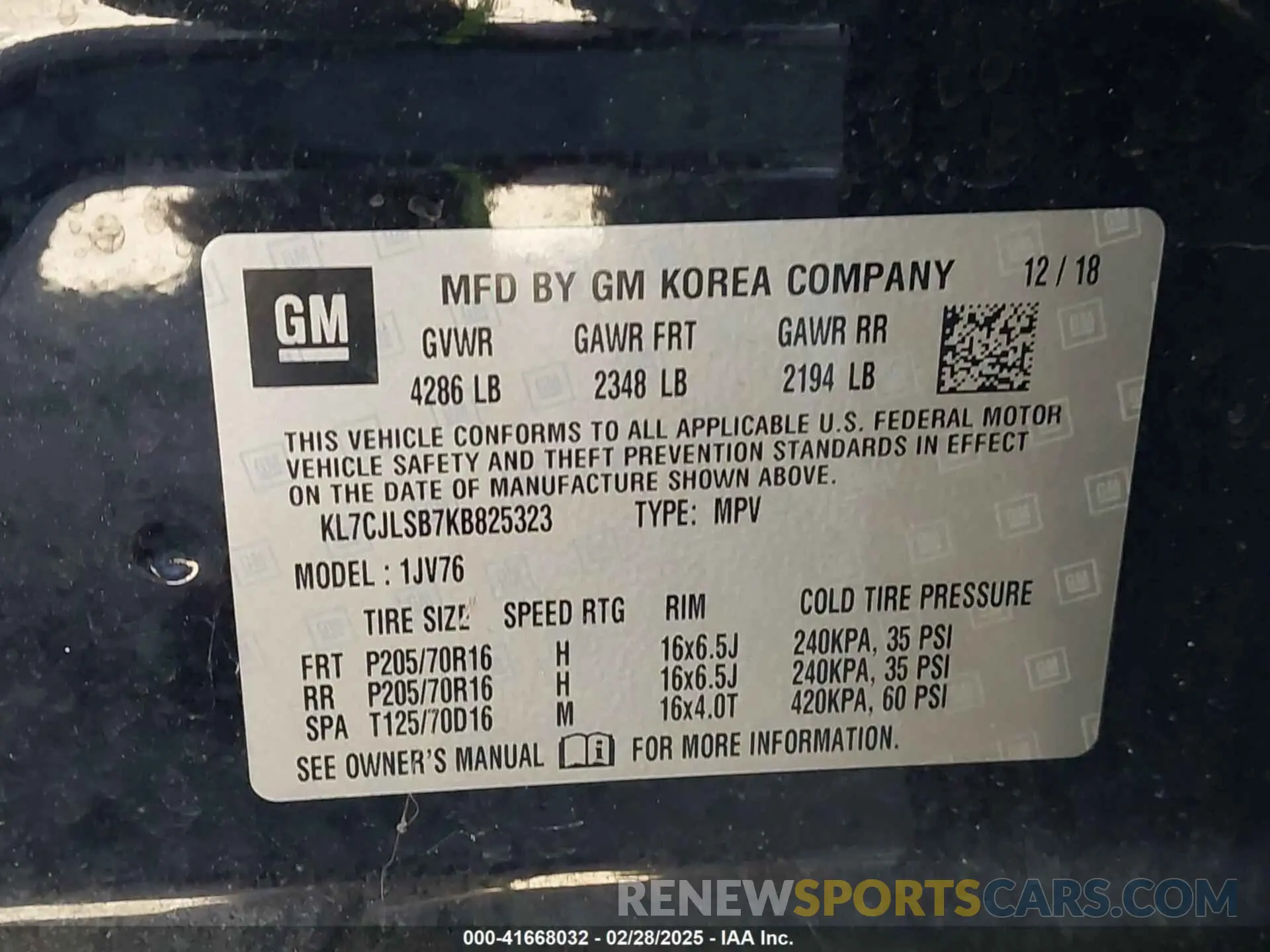 9 fotografías del automóvil dañado KL7CJLSB7KB825323 CHEVROLET TRAX 2019