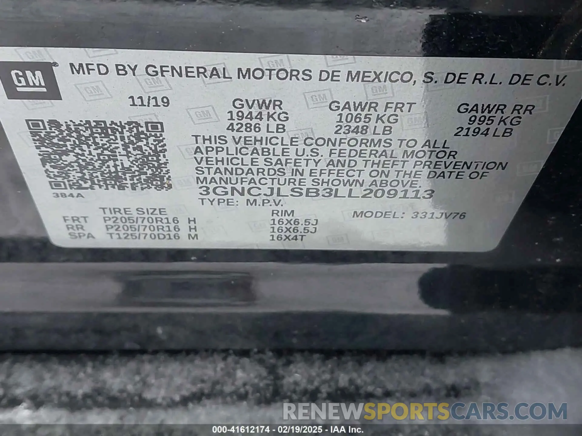 9 fotografías del automóvil dañado 3GNCJLSB3LL209113 CHEVROLET TRAX 2020