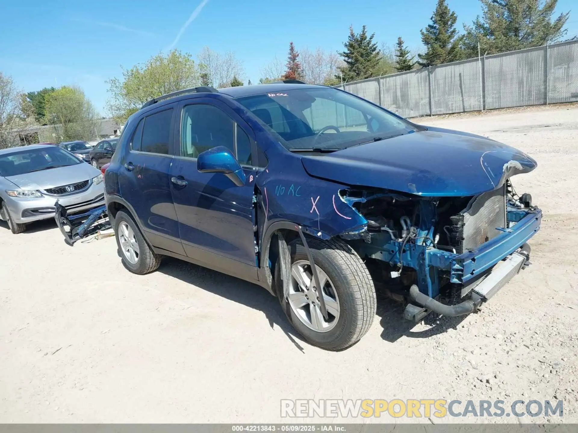 1 fotografías del automóvil dañado 3GNCJLSB6LL288423 CHEVROLET TRAX 2020