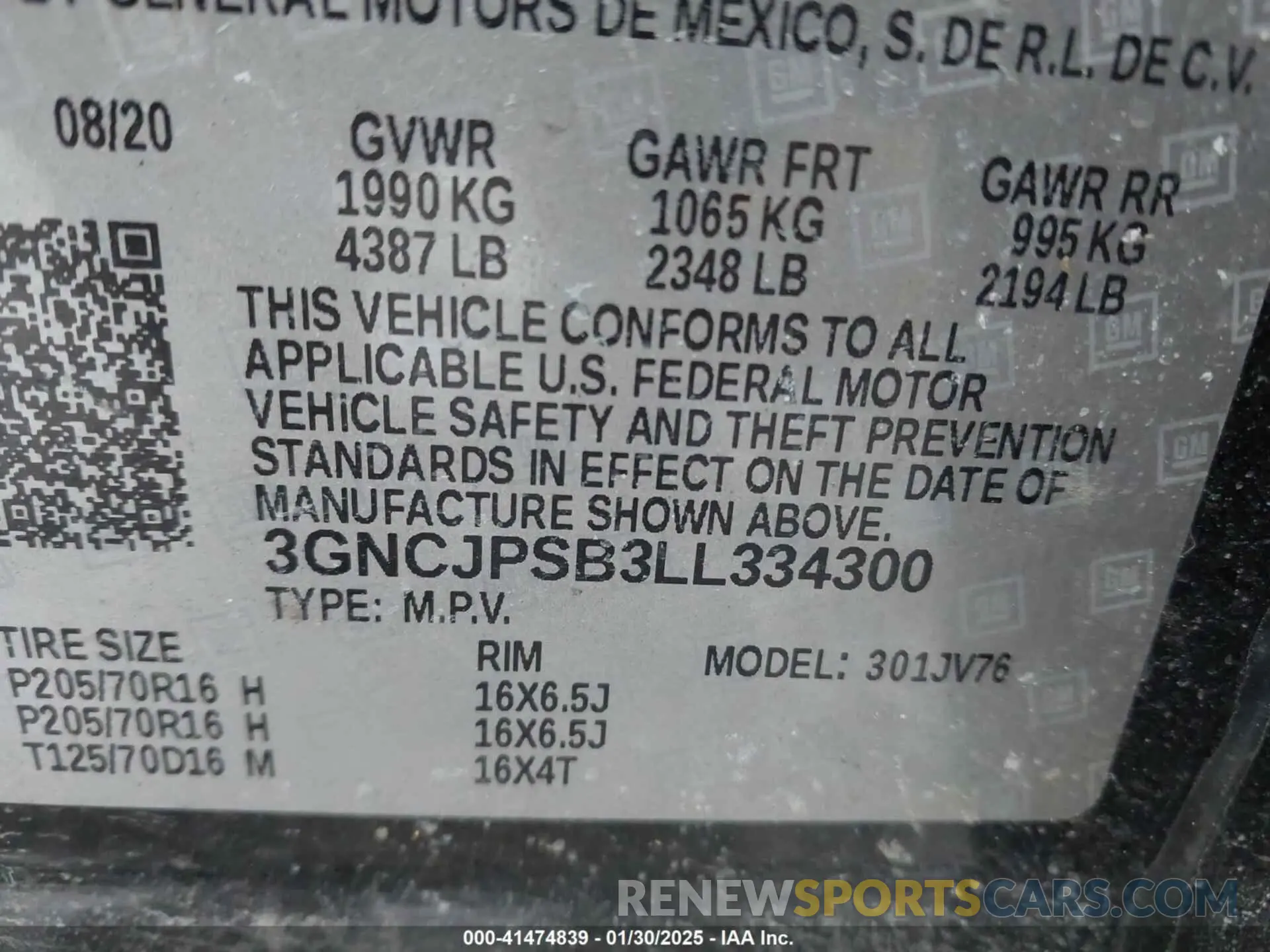 9 fotografías del automóvil dañado 3GNCJPSB3LL334300 CHEVROLET TRAX 2020