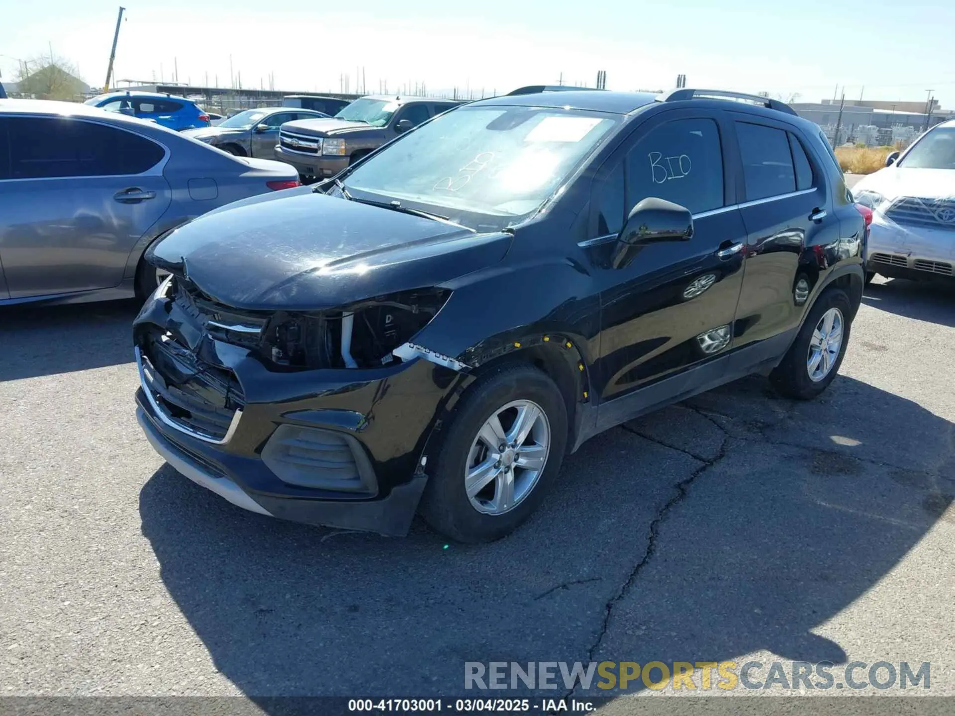 2 fotografías del automóvil dañado KL7CJLSB0LB042443 CHEVROLET TRAX 2020
