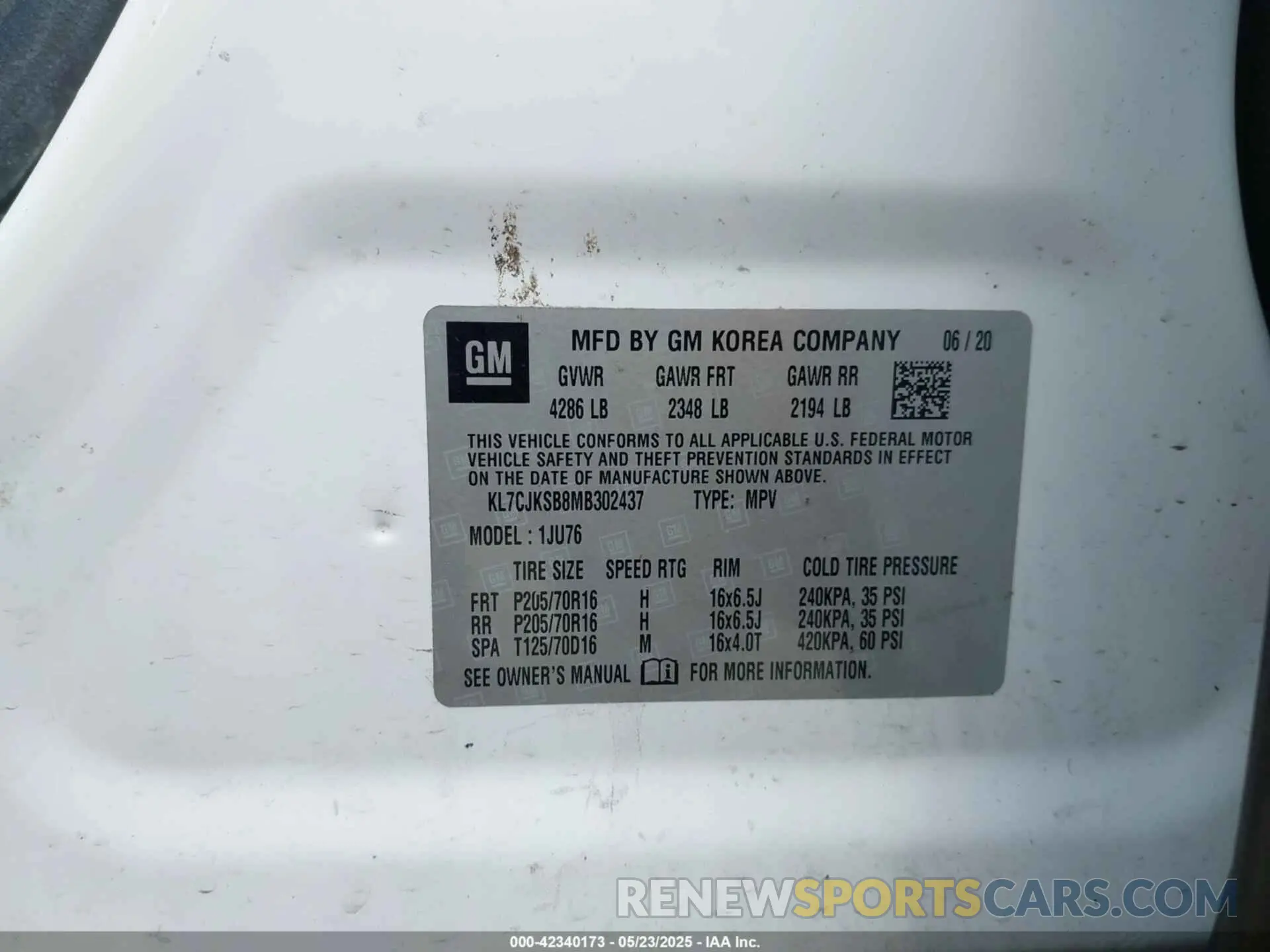 9 fotografías del automóvil dañado KL7CJKSB8MB302437 CHEVROLET TRAX 2021