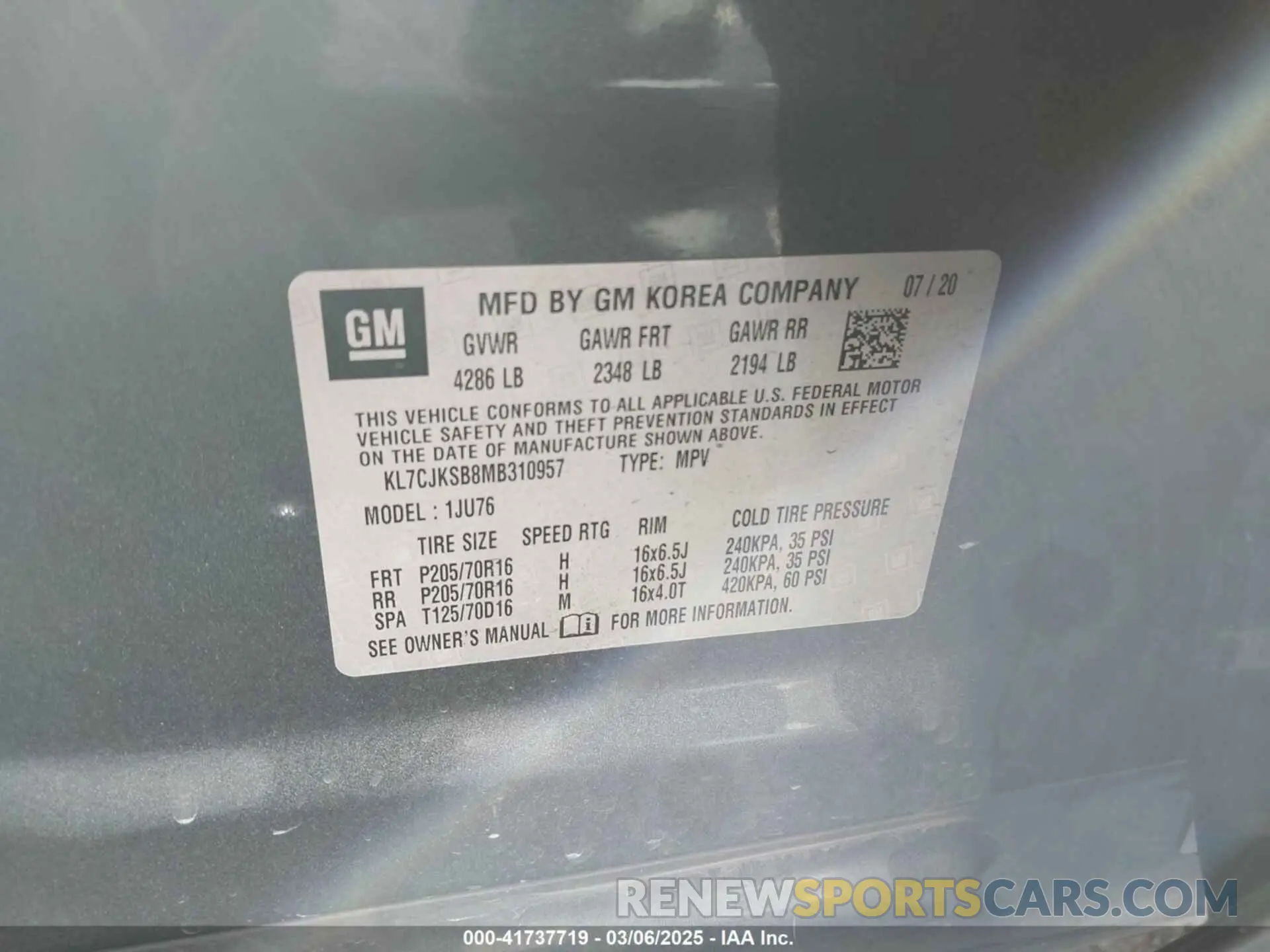 9 fotografías del automóvil dañado KL7CJKSB8MB310957 CHEVROLET TRAX 2021