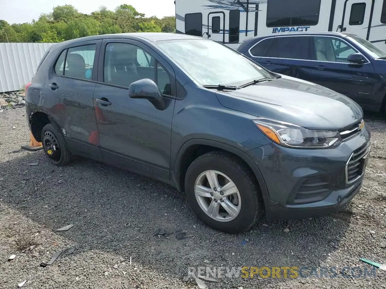4 fotografías del automóvil dañado KL7CJNSM1MB376544 CHEVROLET TRAX 2021