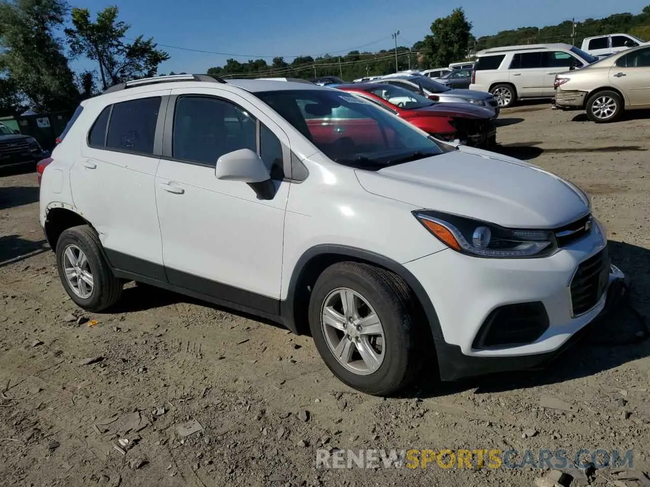 4 fotografías del automóvil dañado KL7CJPSB9MB319440 CHEVROLET TRAX 2021
