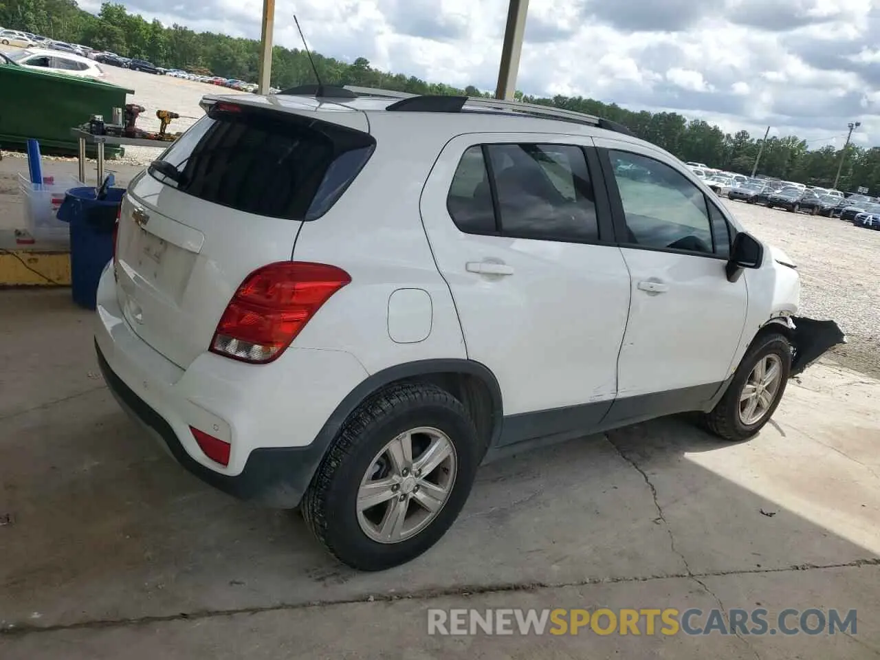 3 fotografías del automóvil dañado KL7CJPSBXMB357145 CHEVROLET TRAX 2021
