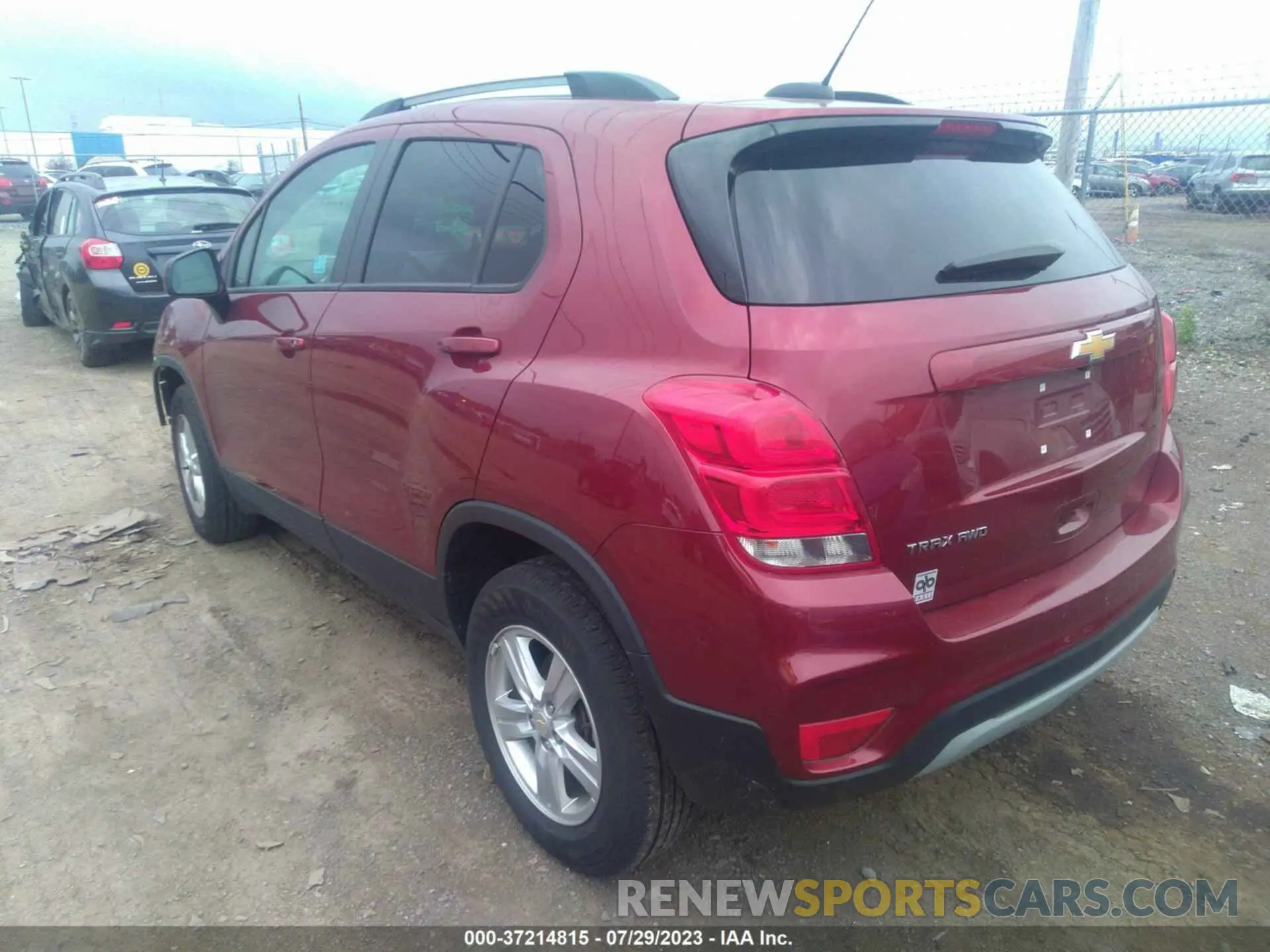3 fotografías del automóvil dañado KL7CJPSM4MB367798 CHEVROLET TRAX 2021