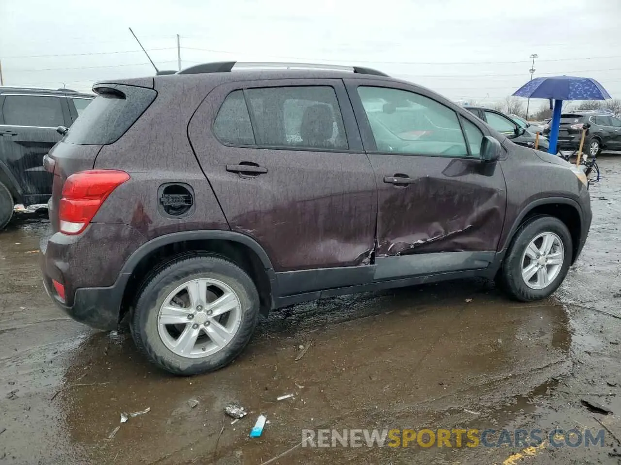 3 fotografías del automóvil dañado KL7CJPSM5MB366949 CHEVROLET TRAX 2021