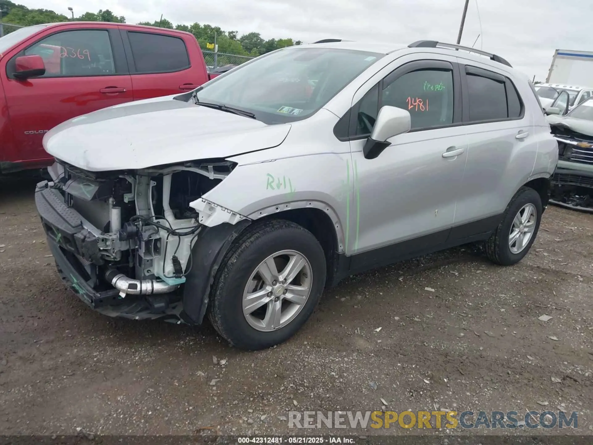 2 fotografías del automóvil dañado KL7CJPSM9MB362368 CHEVROLET TRAX 2021